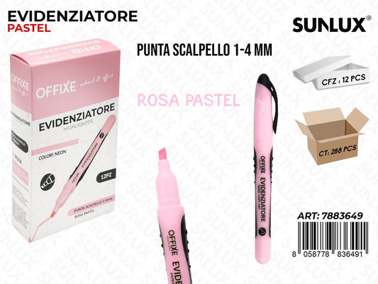 Evidenziatore Rosa Pastel 1-4MM