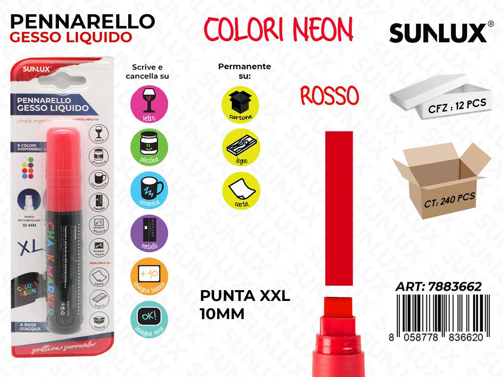 Bl. Pennarello Xxl Gesso Liqu. Rosso Neon