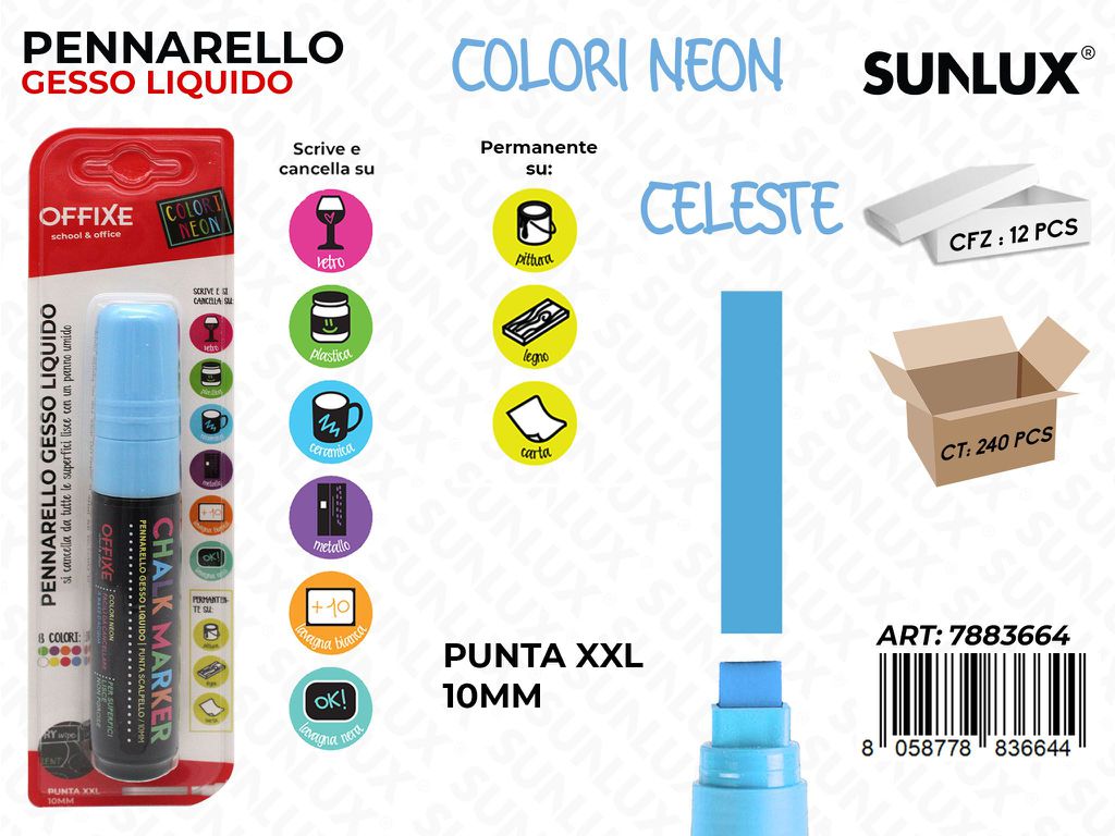 Bl. Pennarello Xxl Gesso Liqu. Celeste Neon