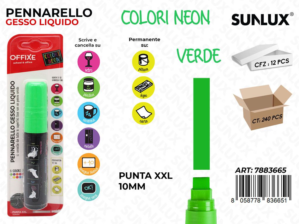 Bl. Pennarello Xxl Gesso Liqu. Verde Neon