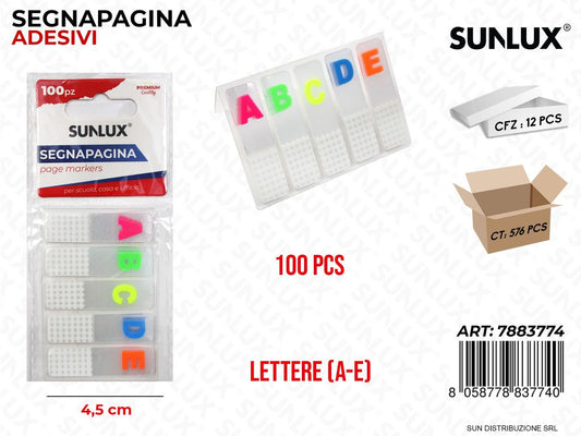 SEGNAPAGINA ADESIVI 100PCS ASS. 4.5CM /PZ DA 12**