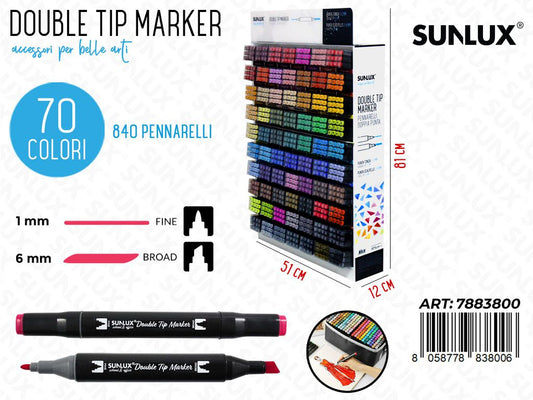 Esp. Double Tip Marker 70 Colori 51*81*12CM 840PZ