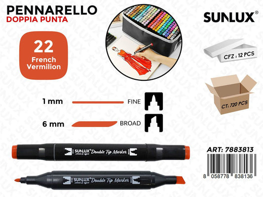 Double Tip Marker N.22 French Vermillion