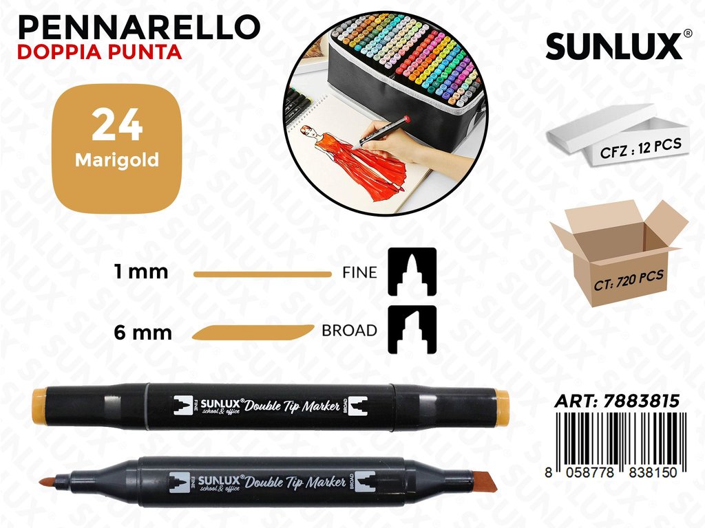 Double Tip Marker N.24 Marigold