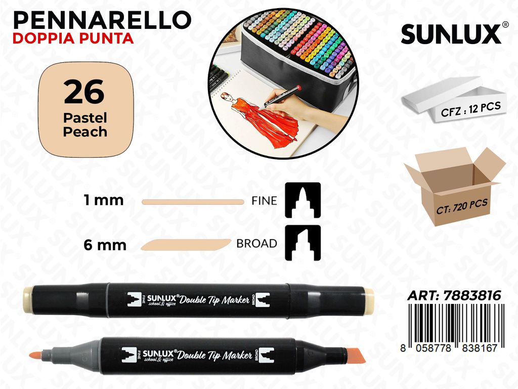 Double Tip Marker N.26 Pastel Peach