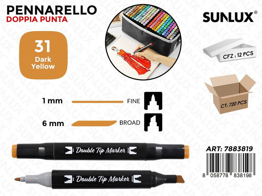Double Tip Marker N.31 Dark Yellow