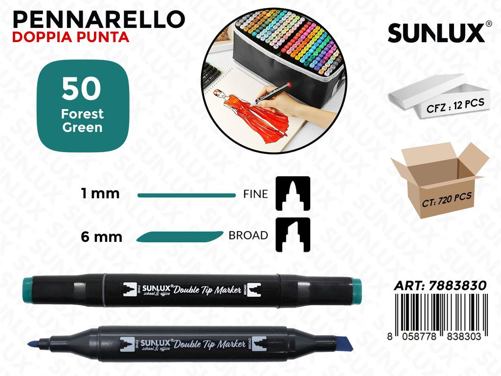 Double Tip Marker N. 50 Forest Green