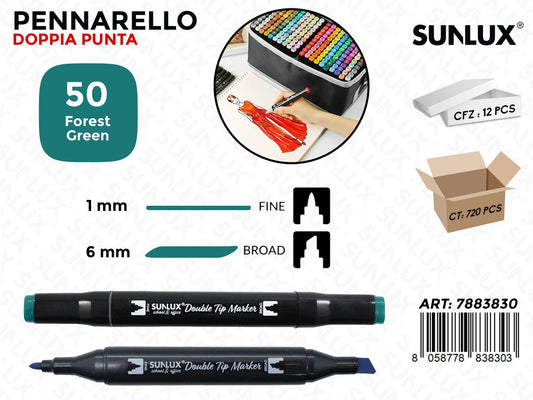 Double Tip Marker N. 50 Forest Green