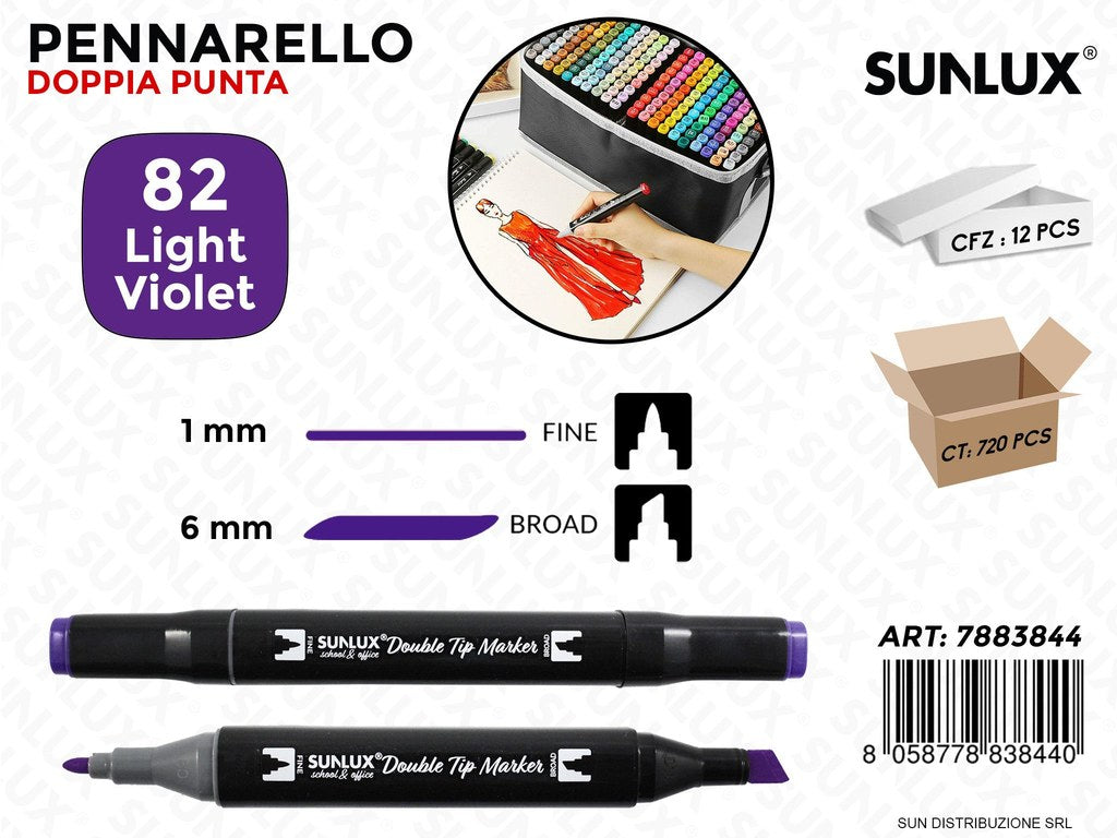 Double Tip Marker N.82 Light Violet