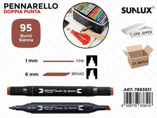 Double Tip Marker N.95 Burnt Sienna