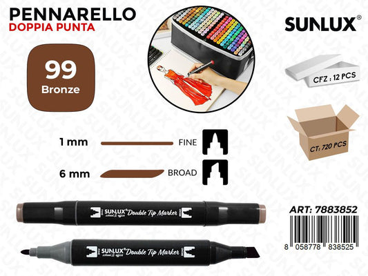 Double Tip Marker N.99 Bronze