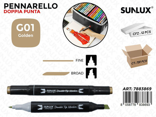 Double Tip Marker N. G01 Golden