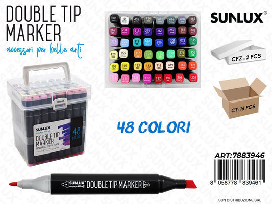 Double Tip Marker 48COL. Ass.