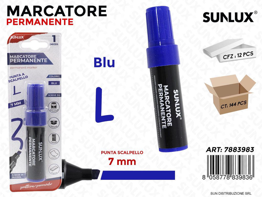 Bl. Marcatore Permanente Blu L 7MM