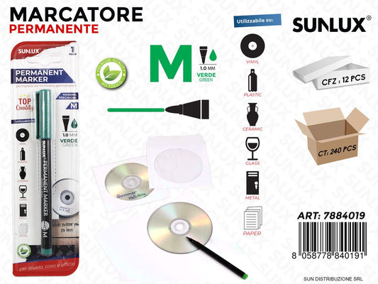 Bl. Marcatore Permanente Verde M-1MM