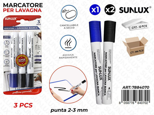 BL. MARCATORE PER LAVAGNA ASS. 2-3MM 3PCS/PZ DA 12**