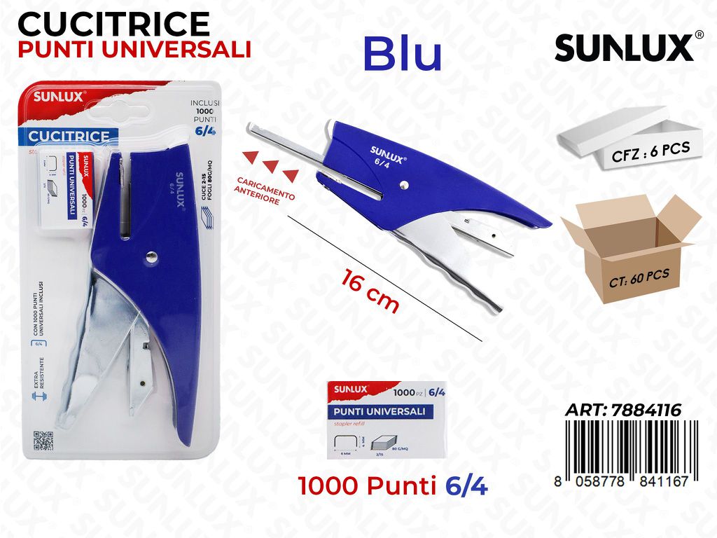 Bl. Cucitrice Blu c/ Punti Univ. 6/4
