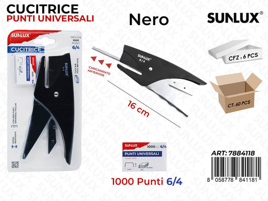 Bl. Cucitrice Nero c/ Punti Univ. 6/4