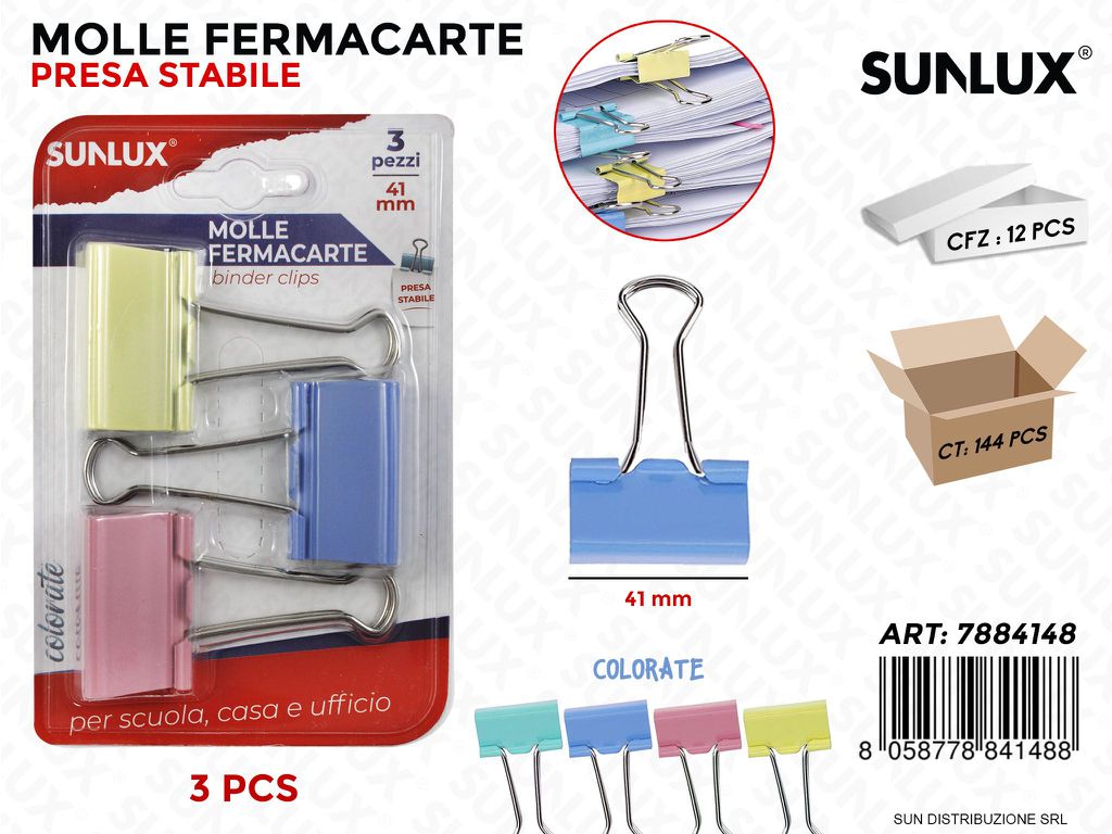 Molle Fermacarte Col. Ass. 3PCS 41MM