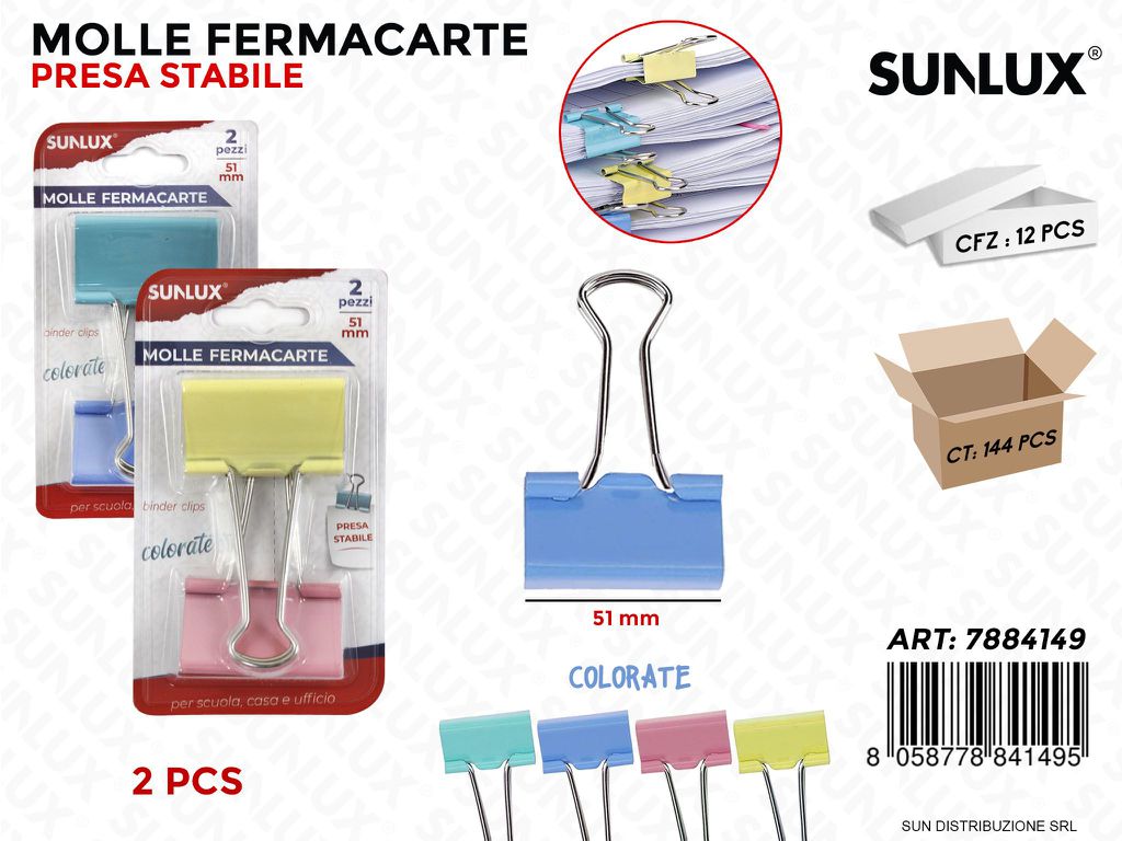 Molle Fermacarte Col. Ass. 2PCS 51MM