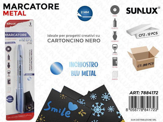 Bl. Marcatore Metal Blu 2MM
