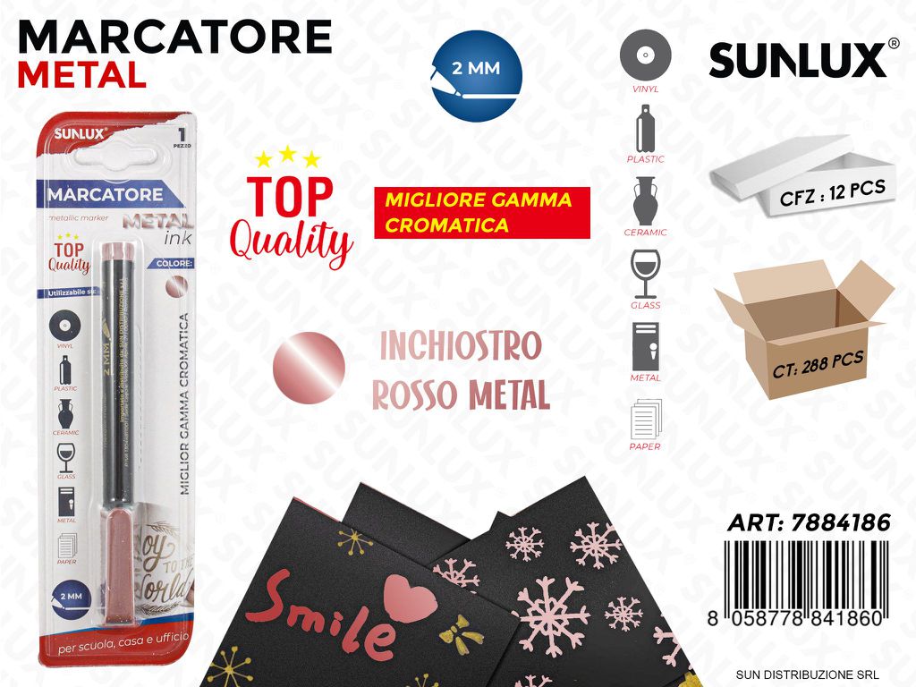 Bl. Marcatore Rosso Metal 2MM
