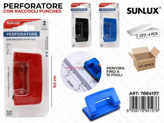 Perforatore c/ Racc. Punches Col. Ass. 9.5CM