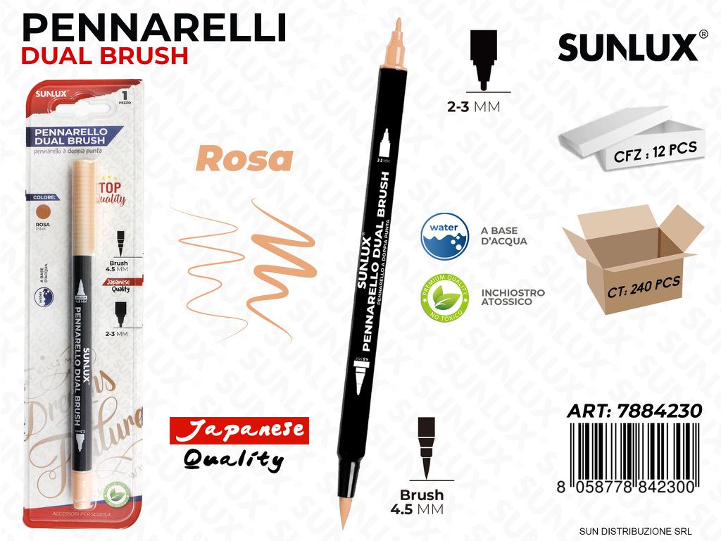 Bl. Pennarelli Dual Brush Rosa