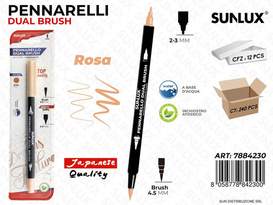 Bl. Pennarelli Dual Brush Rosa