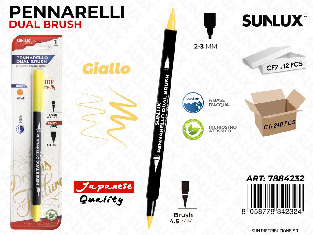Bl. Pennarelli Dual Brush Giallo