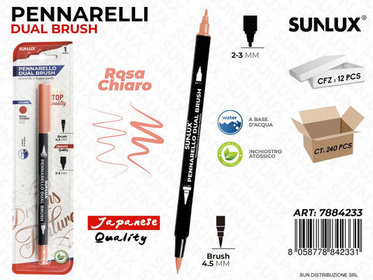 Bl. Pennarelli Dual Brush Rosa Chiaro