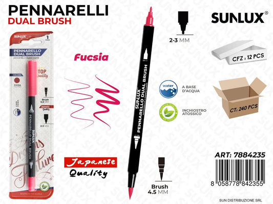 Bl. Pennarelli Dual Brush Fucsia
