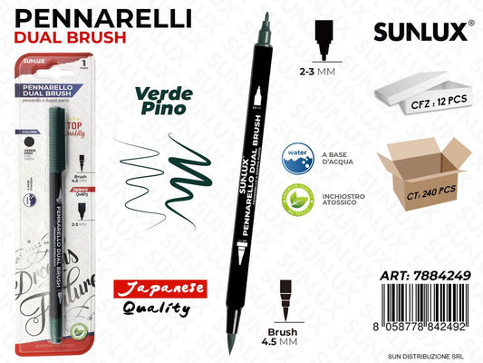 Bl. Pennarelli Dual Brush Verde Pino
