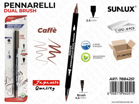 Bl. Pennarelli Dual Brush Caffe''