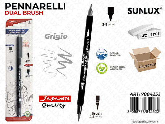 Bl. Pennarelli Dual Brush Grigio