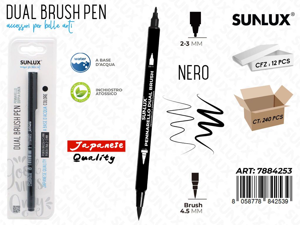 Bl. Pennarelli Dual Brush Nero