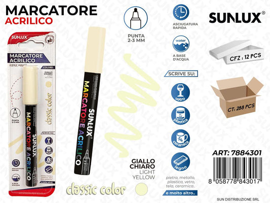 Bl. Marcatore Acrilico Giallo Ch. 2-3MM