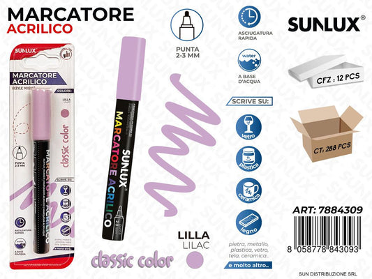 Bl. Marcatore Acrilico Lilla 2-3MM
