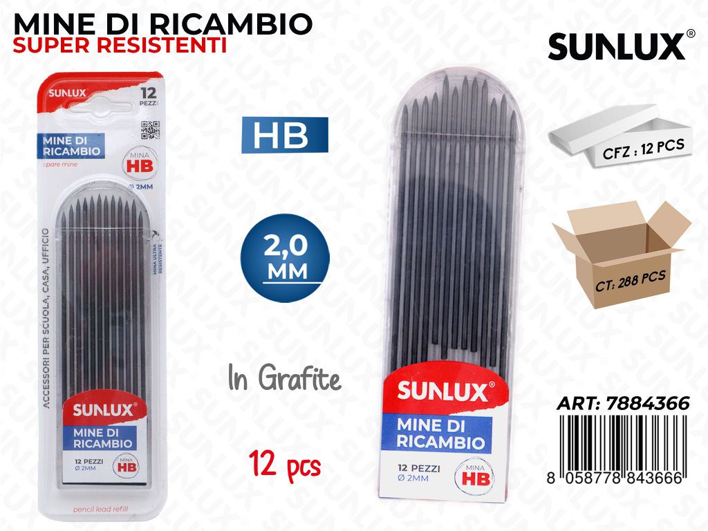 Mine di Ricambio Univ. Hb 2.0MM 12PCS