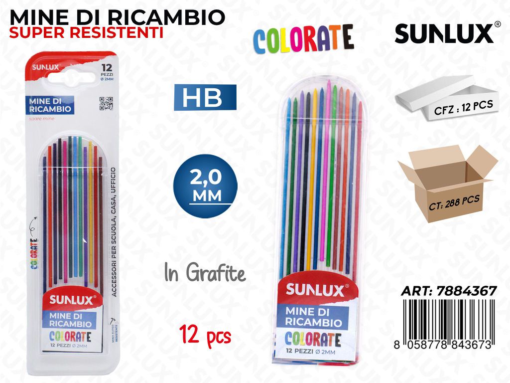 Mine di Ricambio Univ. Col. Hb 2.0MM 12PCS
