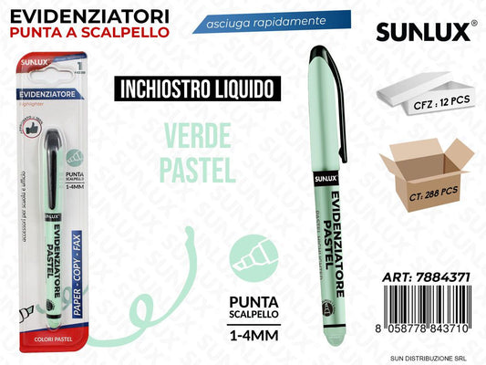 Bl. Evidenziatore Verde Pastel Liquido 1-4MM
