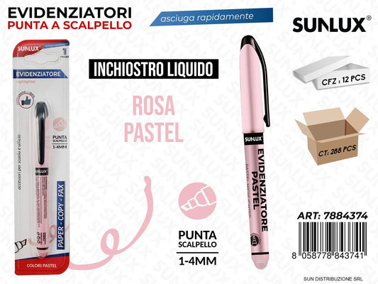 Bl. Evidenziatore Rosa Pastel Liquido 1-4MM