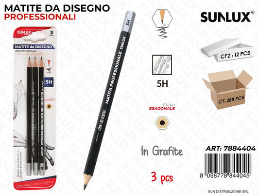 Bl. Matite da Disegno Prof. 5H 3PCS