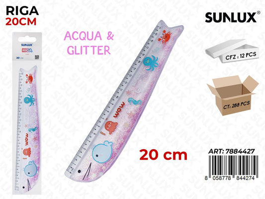 RIGA ACQUA E GLITTER 20CM