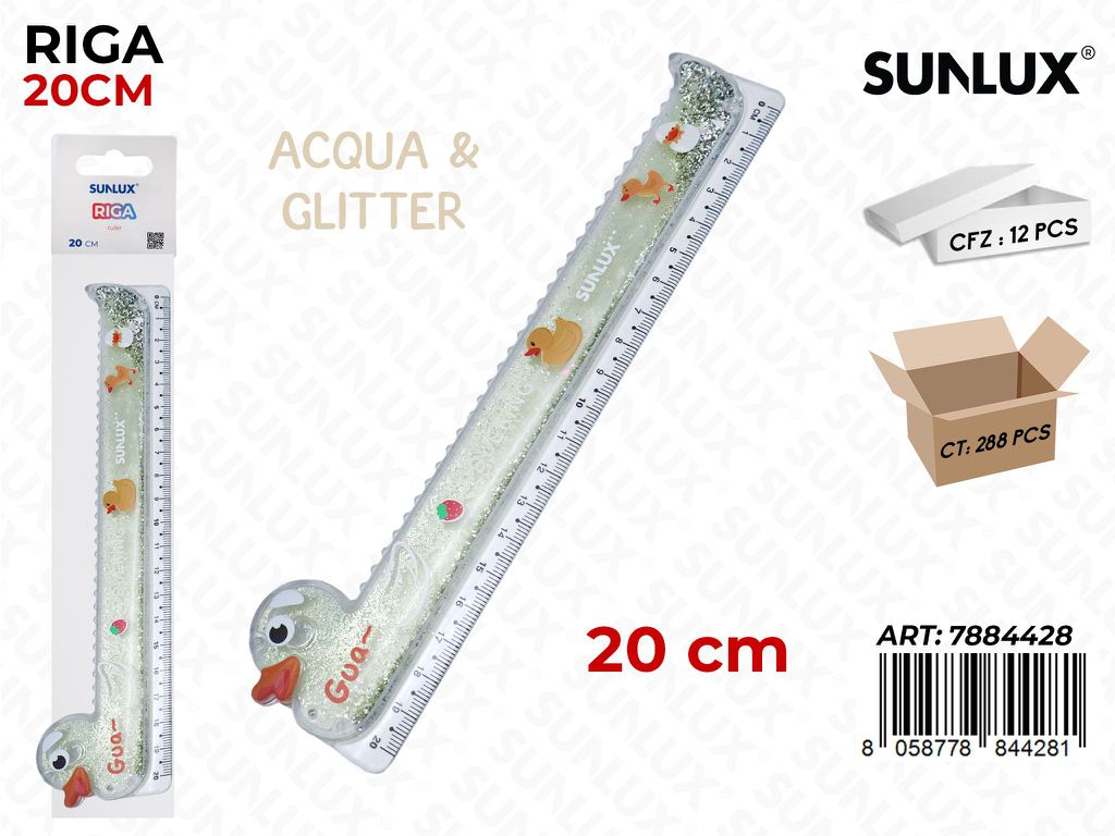 RIGA ACQUA E GLITTER 20CM