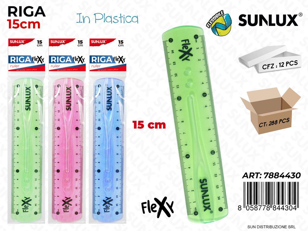Riga in Plast. Flexy 15CM Col. Ass.