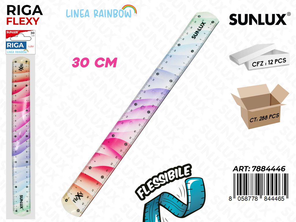 Sunlux Riga in Plast. Flexy Rainbow 30CM