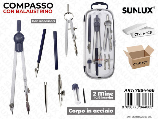 Compasso con Balaustrino 7PCS 140MM