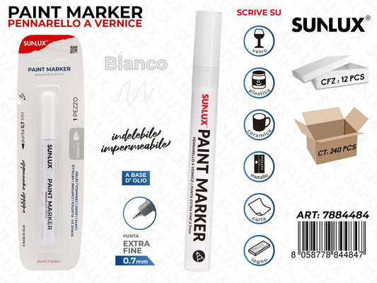 Bl. Paint Marker a Vernice Bianco 0.7MM