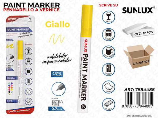Bl. Paint Marker a Vernice Giallo 0.7MM